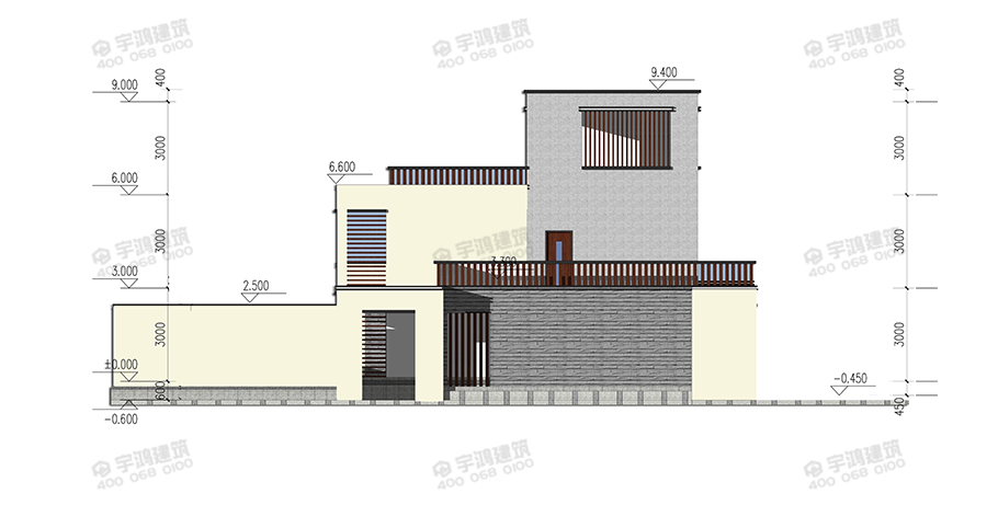 18x14米現(xiàn)代風(fēng)農(nóng)村別墅設(shè)計(jì)圖紙