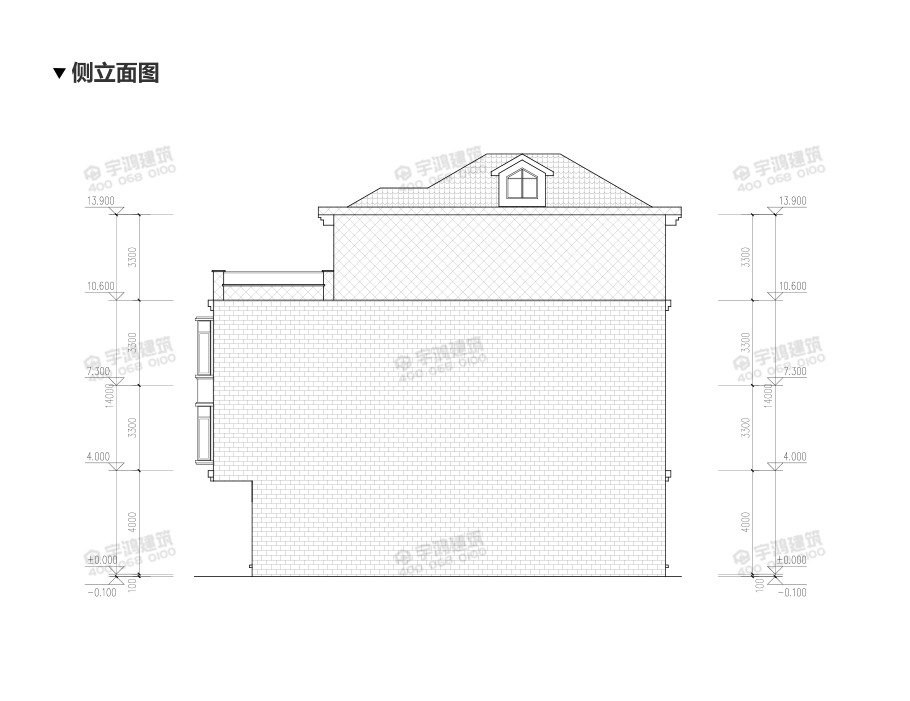 120平米四層帶庭院農(nóng)村別墅設(shè)計圖