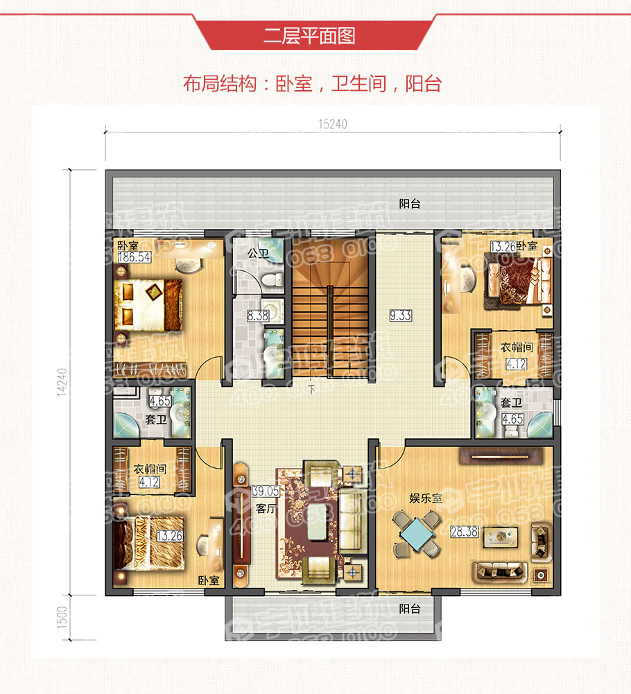 鄉(xiāng)村二層歐式小別墅設(shè)計(jì)圖，簡約而不簡單