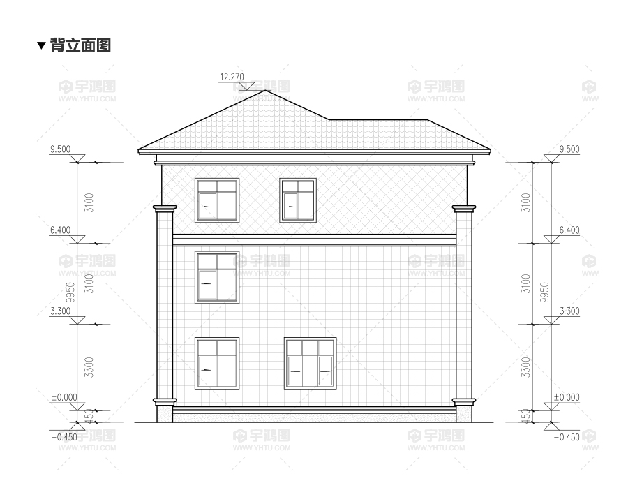 造價(jià)25萬以內(nèi)三層農(nóng)村別墅設(shè)計(jì)圖，房子外觀高檔大氣