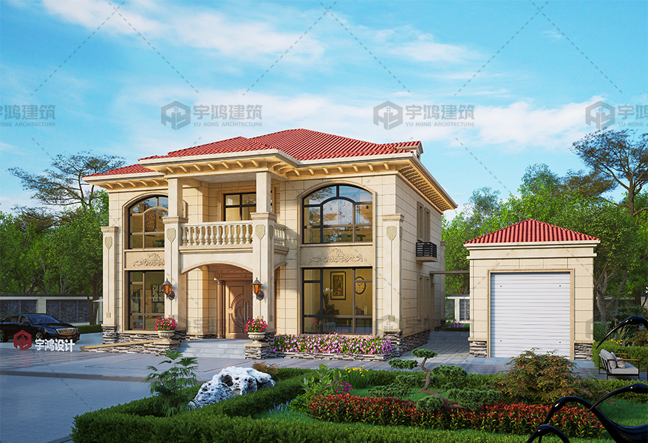 歐式風(fēng)格19x12框架結(jié)構(gòu)別墅設(shè)計(jì)圖紙